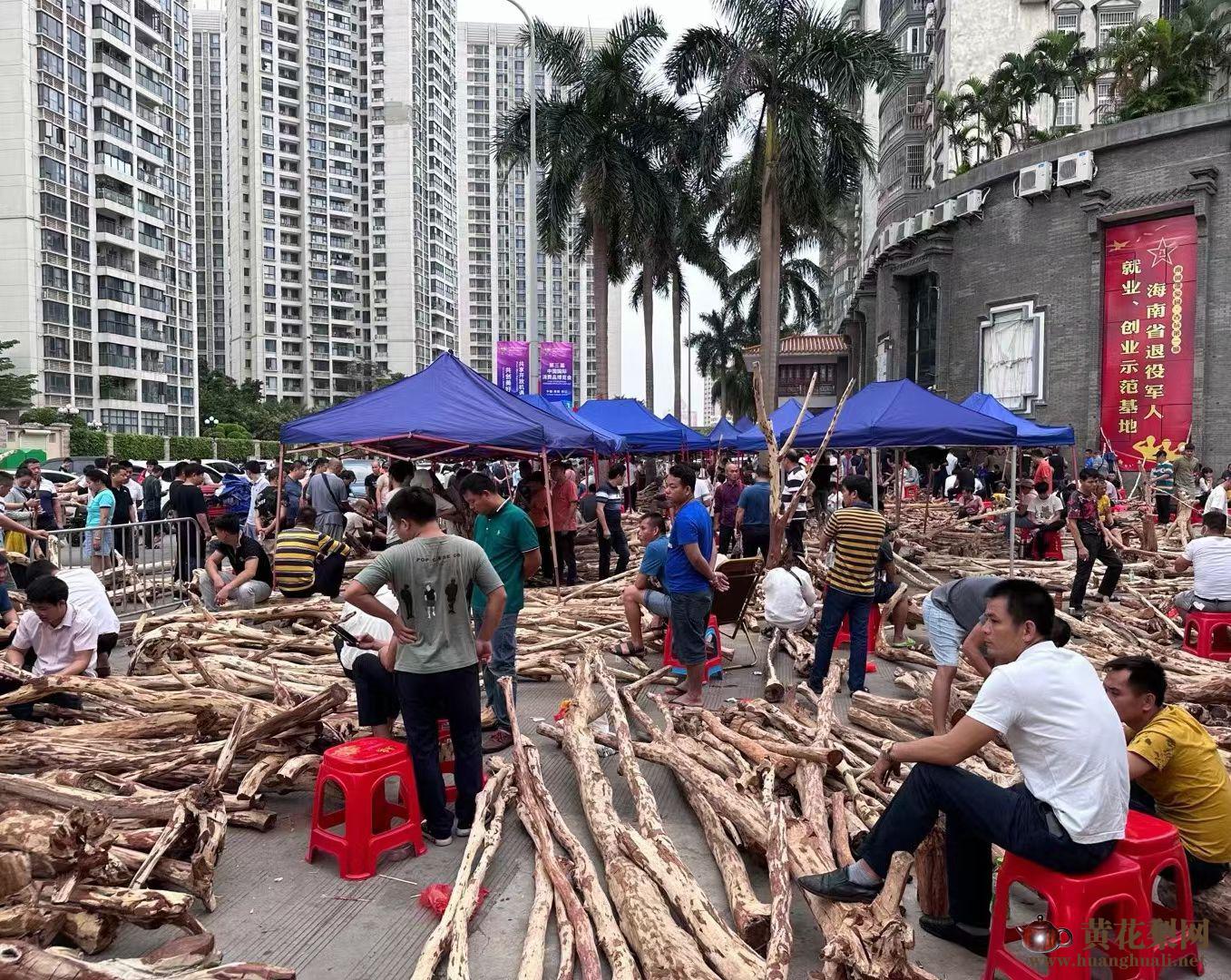 市场上常见的海南黄花梨原木新料